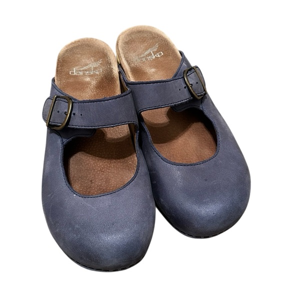 Dansko Martina Mary Jane Oiled Leather Buckle Mule Clog Womens Size 38 US 7.5 - Picture 2 of 8